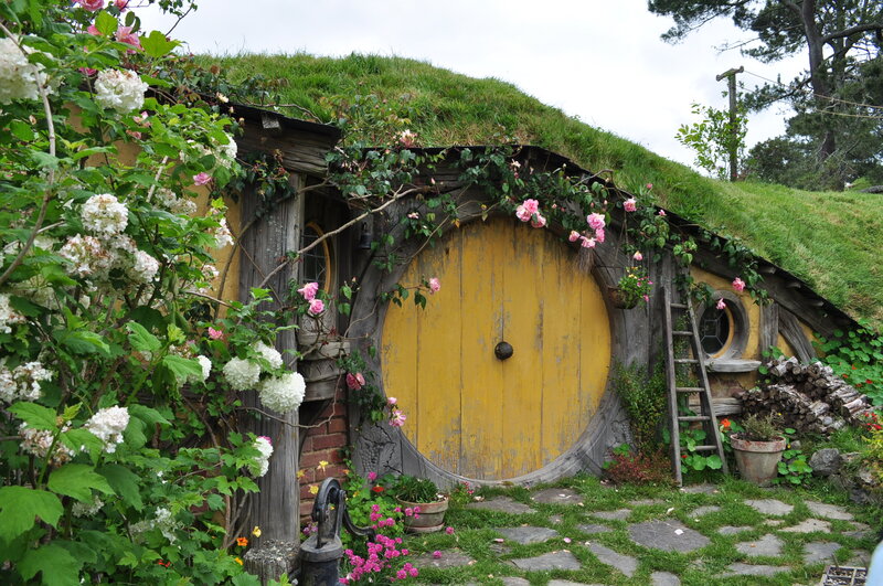 Hobbit House with Yellow Door — Peaceful