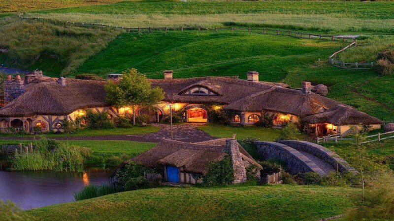 Hobbit Houses in a Village