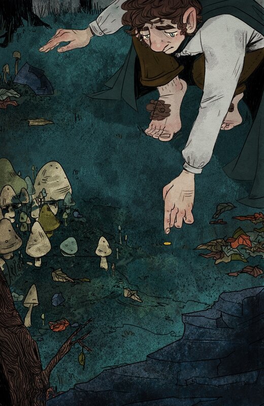 Hobbit Reaching for Coin