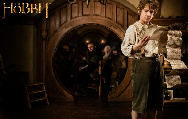 Hobbit Reading Scroll — Brown, Dramatic