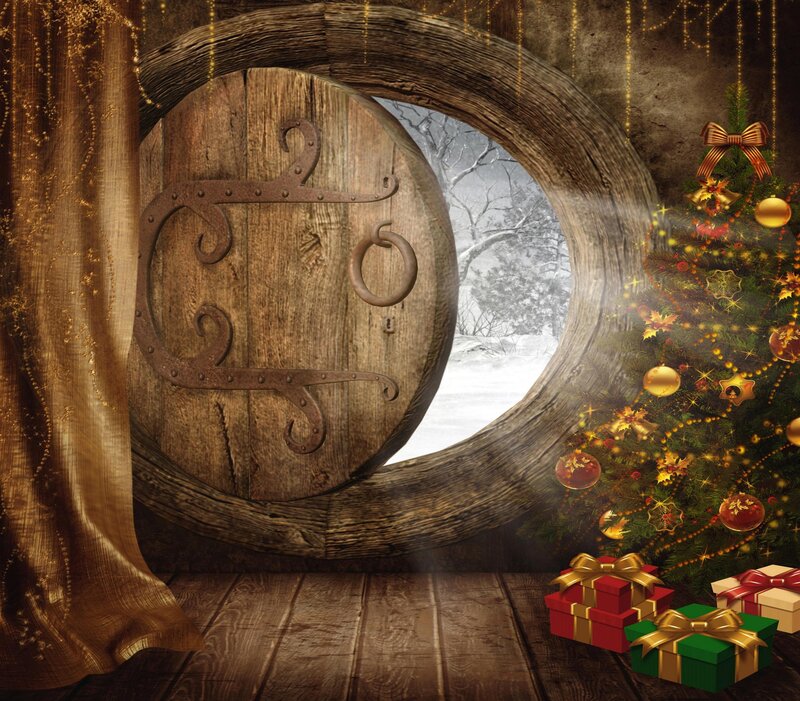 Hobbit-style Door and Tree