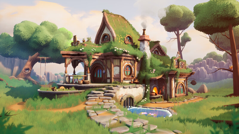 Hobbit-style House — Green, Serene