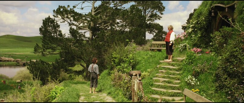 Hobbiton garden scene