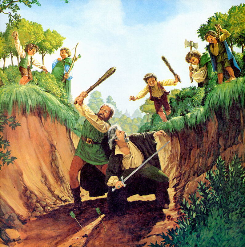 Hobbits ambush trolls
