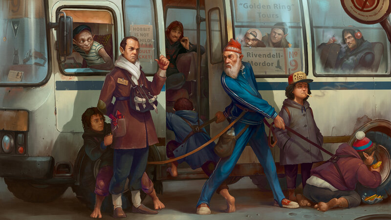 Hobbits on a Bus