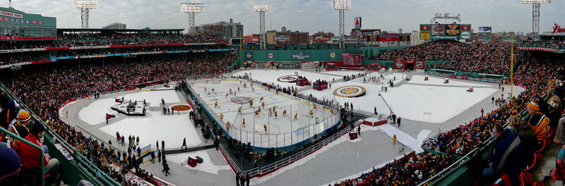 Hockey game at Fenway Park