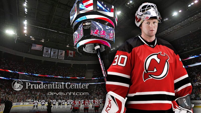 hockey goalie at prudential center