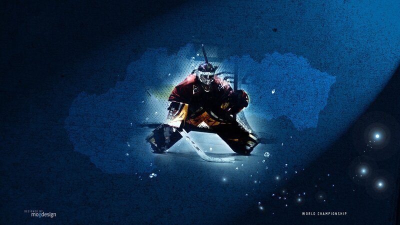 hockey goalie in action