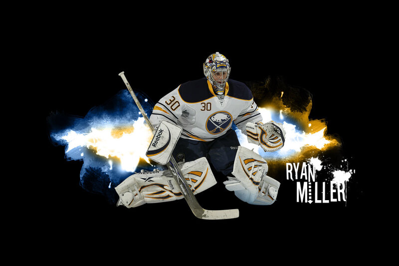 Hockey Goalie in Action — Black