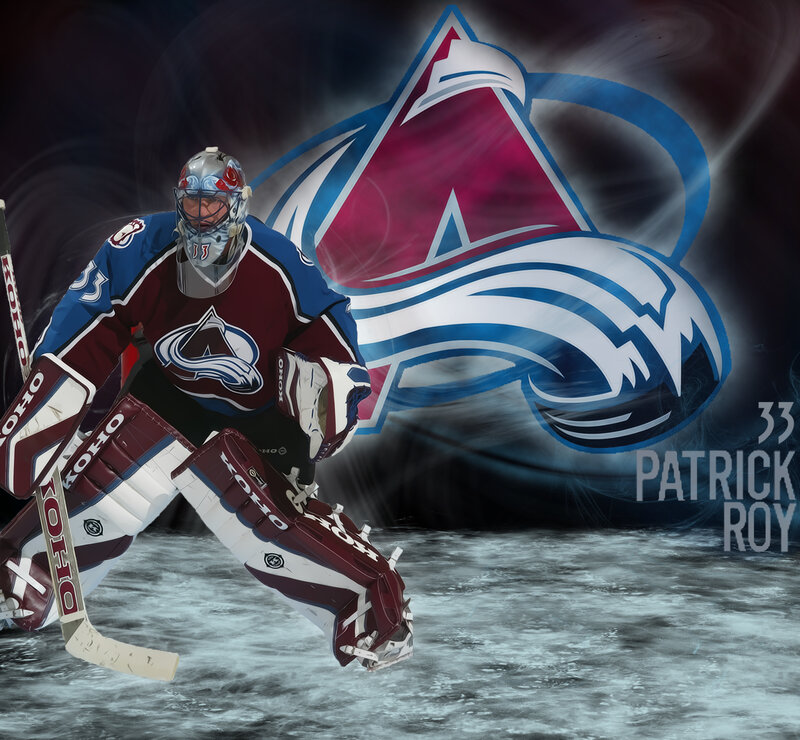 Hockey Goalie in Action — Maroon