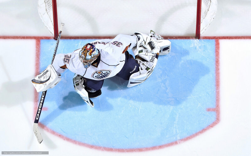 Hockey Goalie in Action — White, Intense