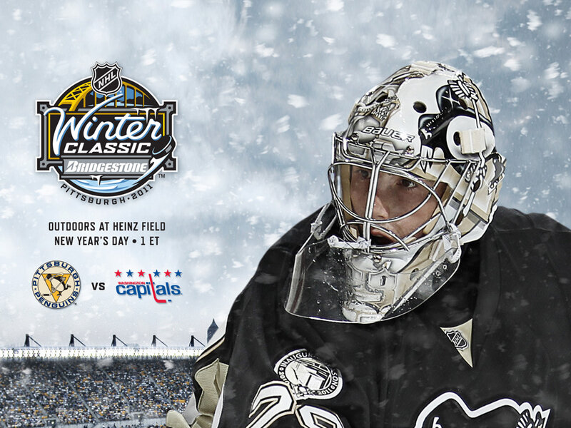 Hockey Goalie in Snow