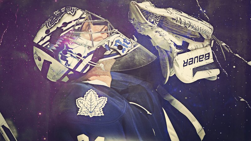 hockey goalie in space