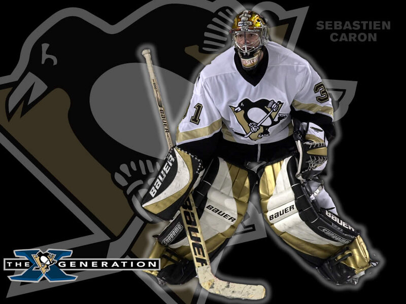 Hockey Goalie in Uniform — Black, Dramatic