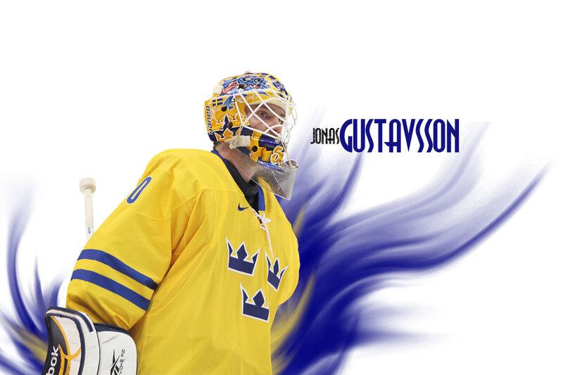 Hockey Goalie in Yellow