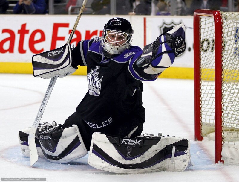 Hockey Goalie on Ice — Black