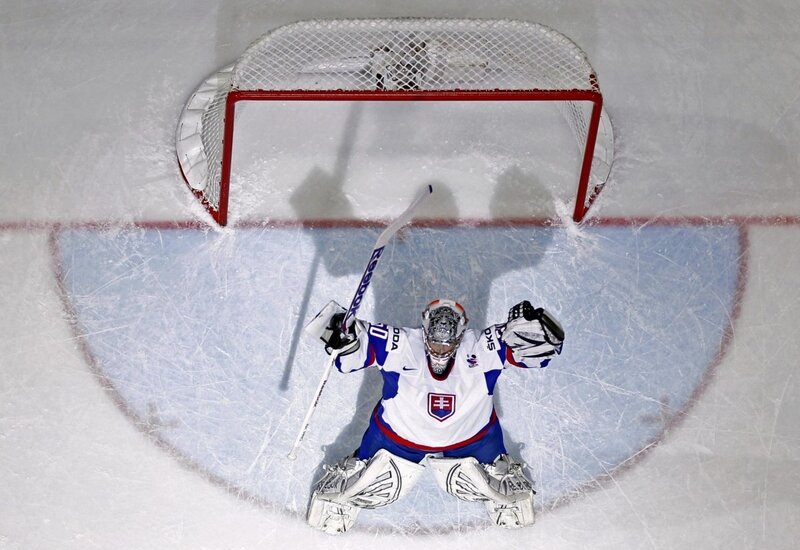 Hockey Goalie on Ice