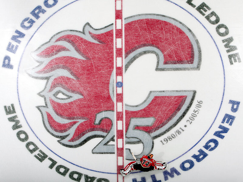 Hockey Goalie on Ice — White