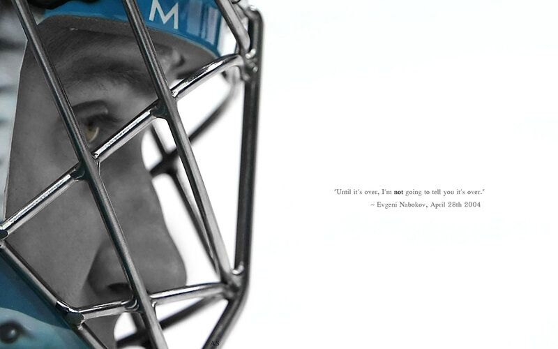 hockey goalie with quote