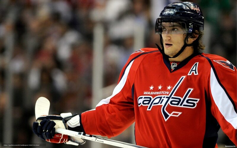 Hockey Player Holding Stick
