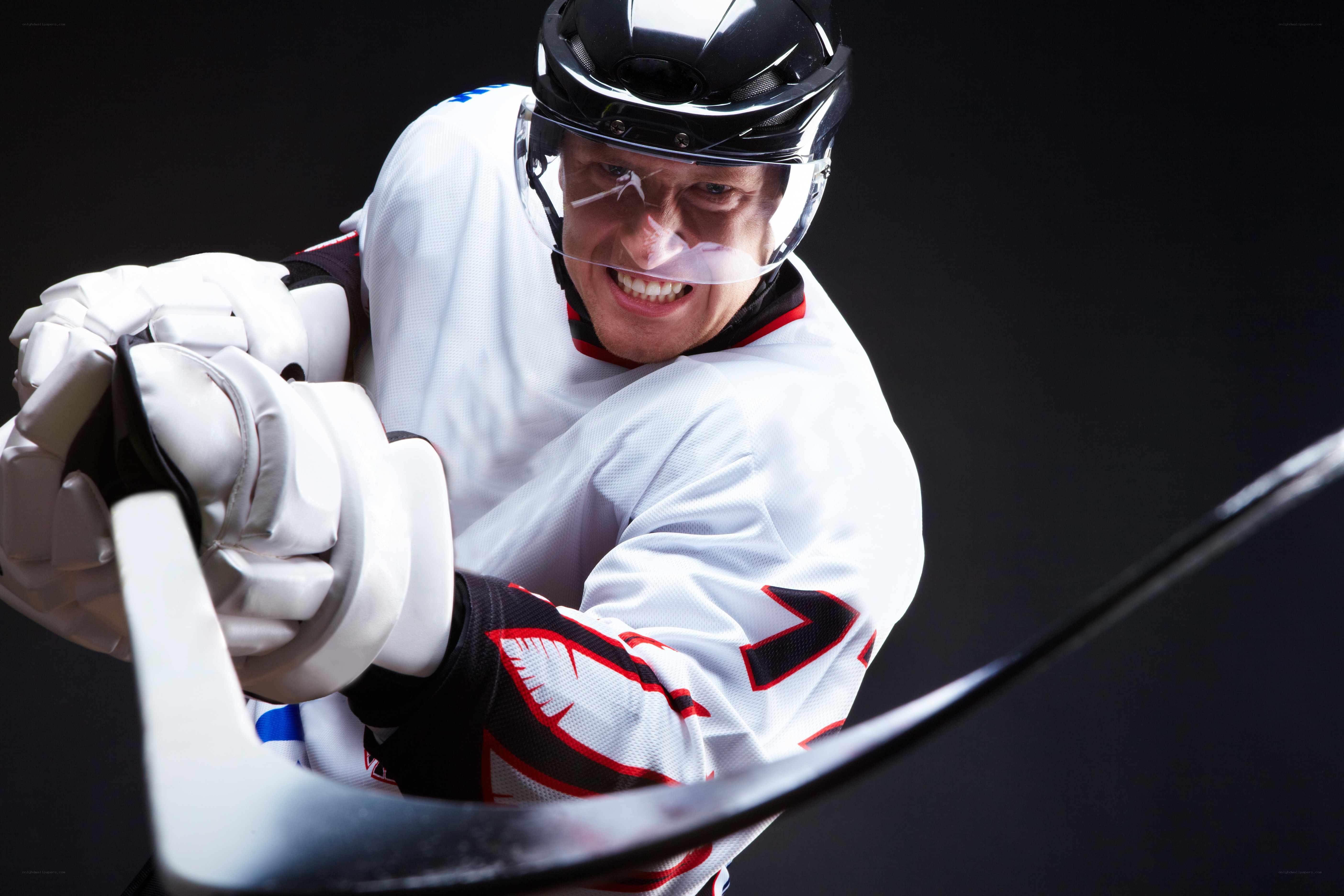 Hockey player in action
