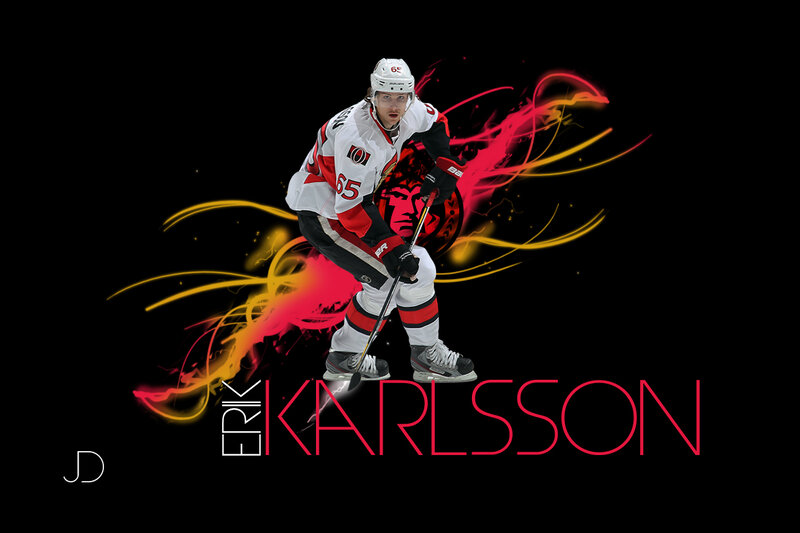 Hockey Player in Action — Black, Dynamic, Digital Art, Hockey Stick, Jersey