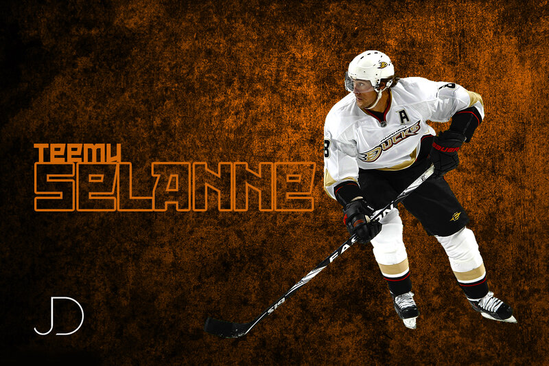 Hockey Player in Action — Brown