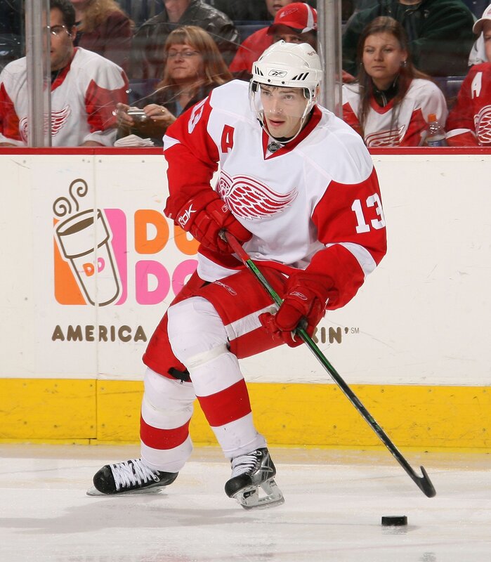 Hockey player in action on ice