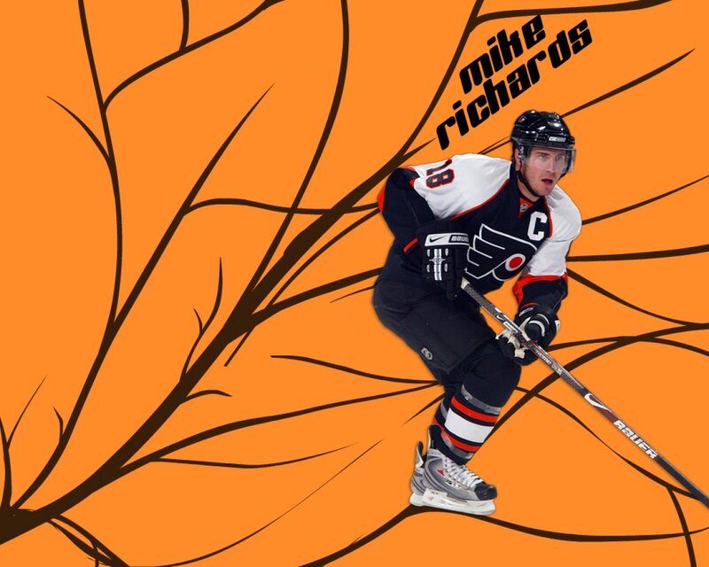 Hockey Player in Action — Orange