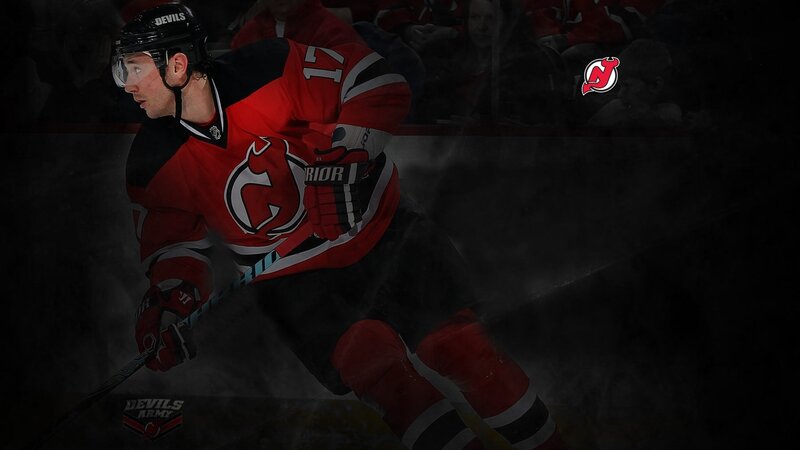Hockey Player in Action — Red, Dramatic, Photograph, Hockey Stick