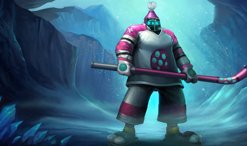 Hockey Player in Ice Cave