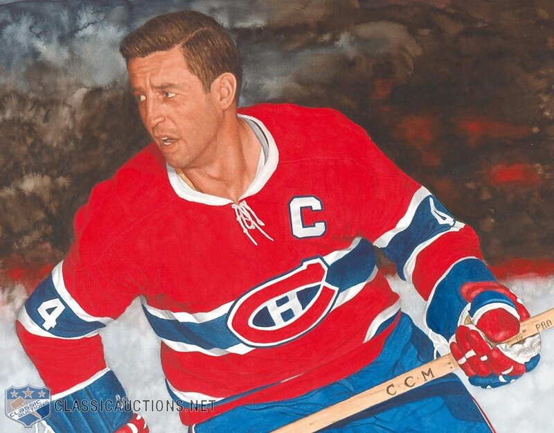 Hockey Player in Red Jersey — Dramatic