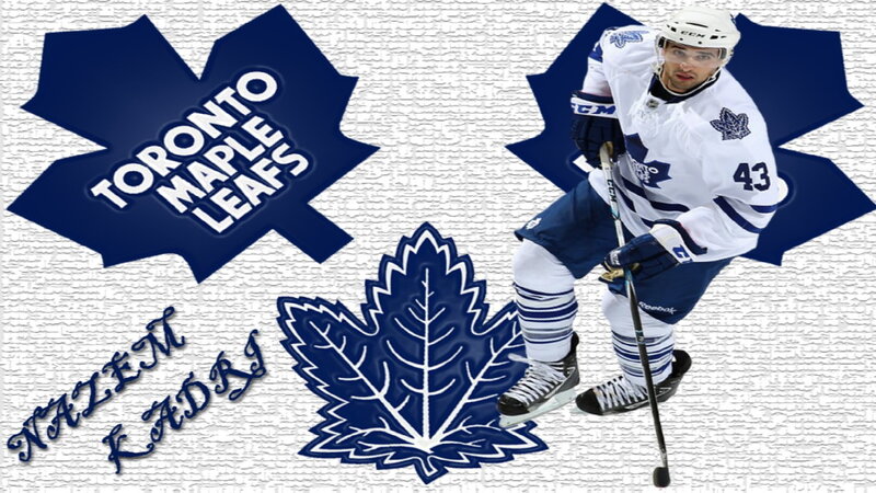 Hockey Player in Uniform — Blue, Dynamic, Digital Art, Toronto Maple Leafs