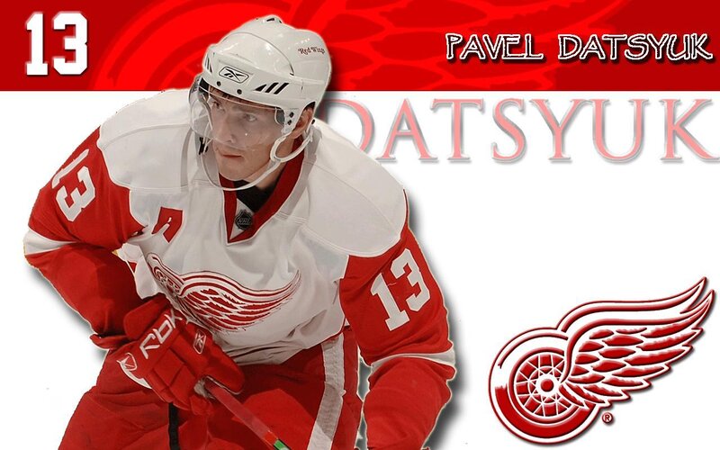Hockey Player in Uniform — Red, Focused, Photograph