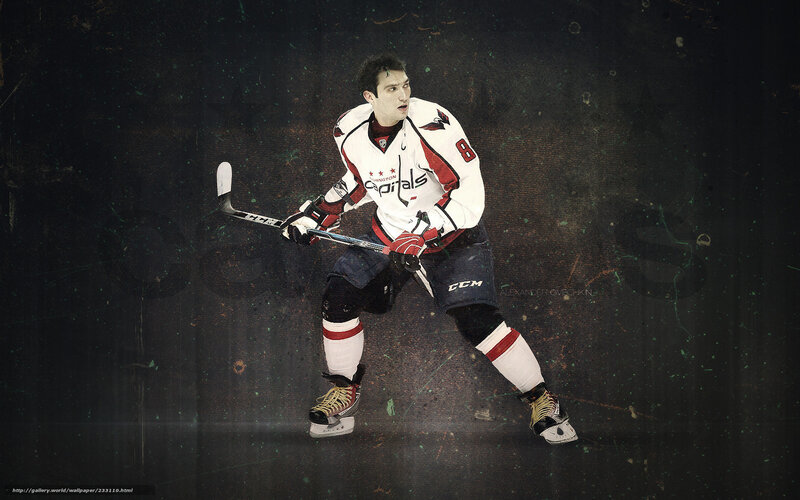 Hockey Player in Uniform — White, Dynamic, Photograph