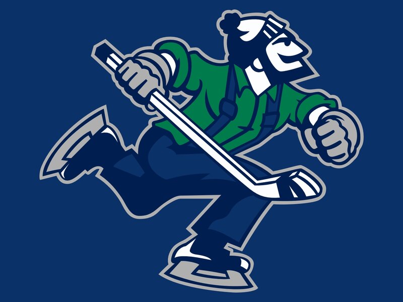 Hockey Player Mascot — Blue