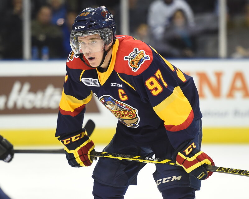Hockey Player on Ice — Blue, Focused