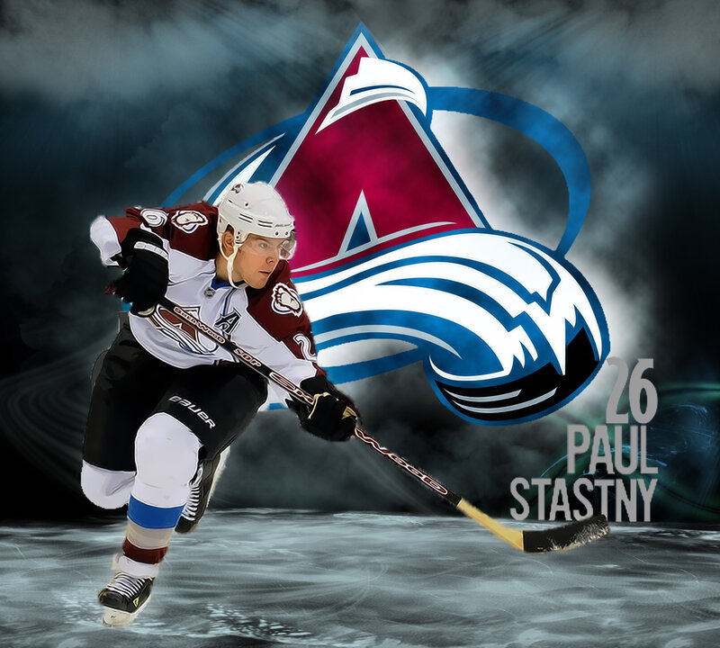 Hockey Player on Ice — White, Dramatic, Digital Art