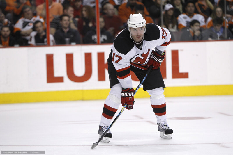 Hockey Player on Ice — White, Intense