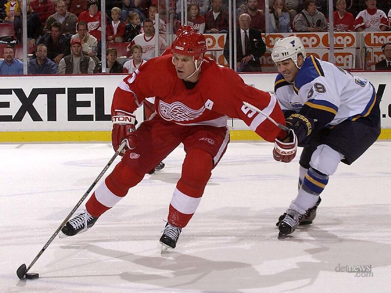 Hockey players in action on ice