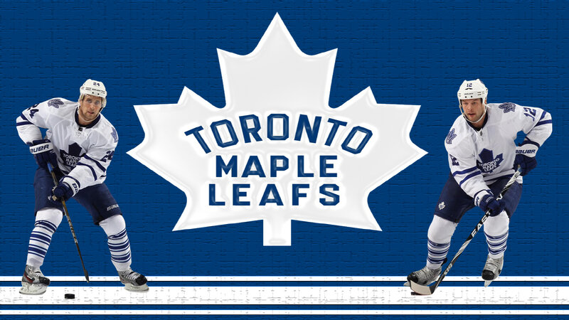 Hockey Players on Ice — Blue