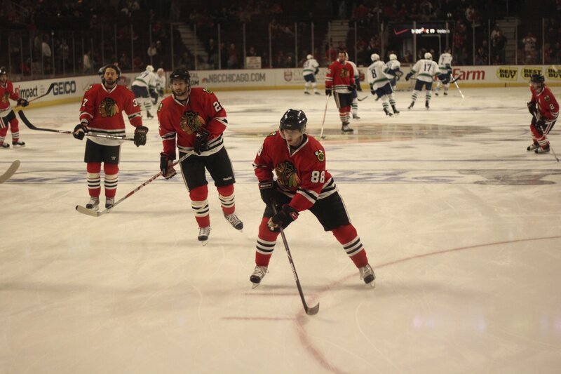 Hockey players on the ice