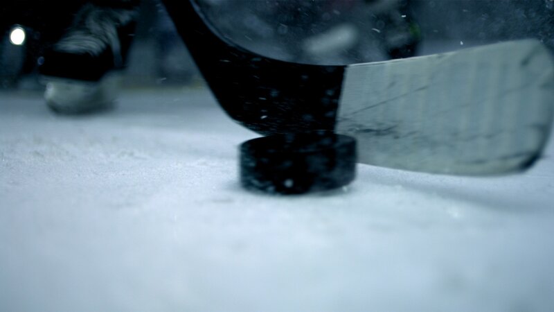 hockey puck on ice