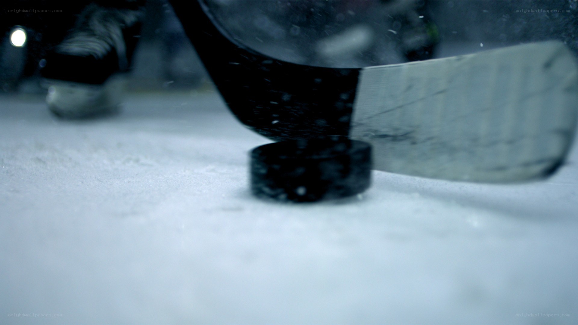 hockey puck on ice