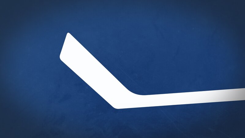 hockey stick on blue background