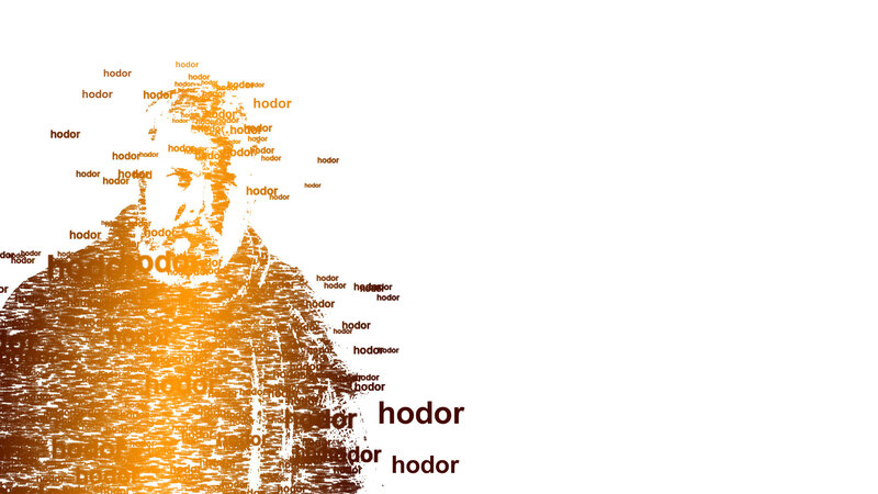 hodor word cloud portrait