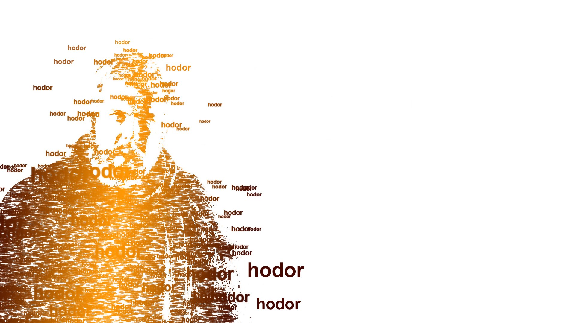 hodor word cloud portrait
