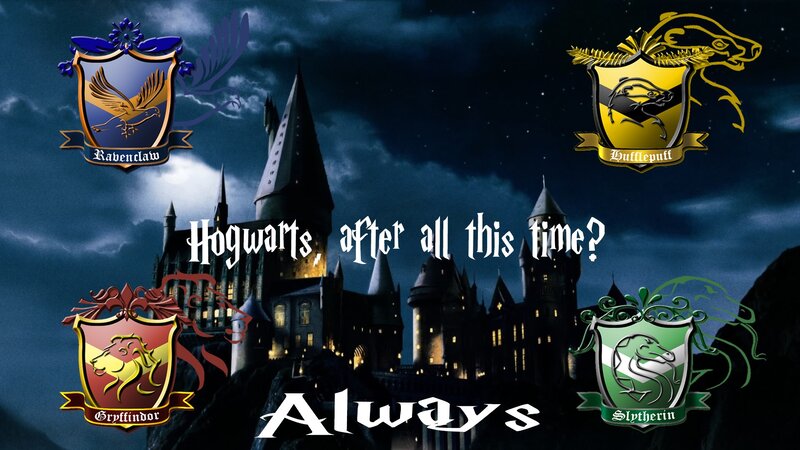 Hogwarts Castle at Night — Blue, Dramatic, Digital Art