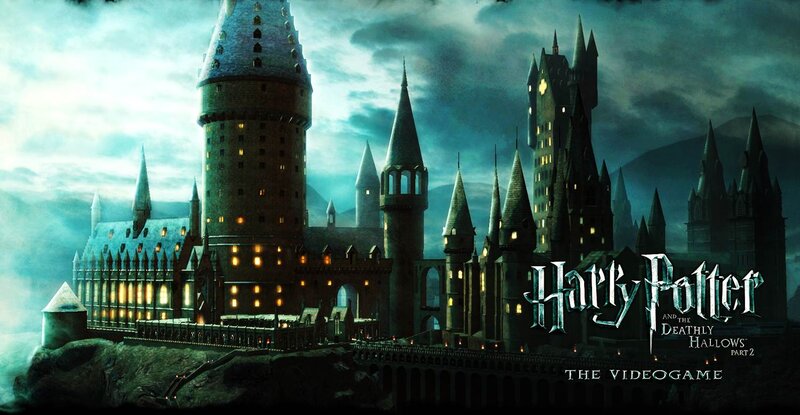Hogwarts Castle at Night — Dark Blue