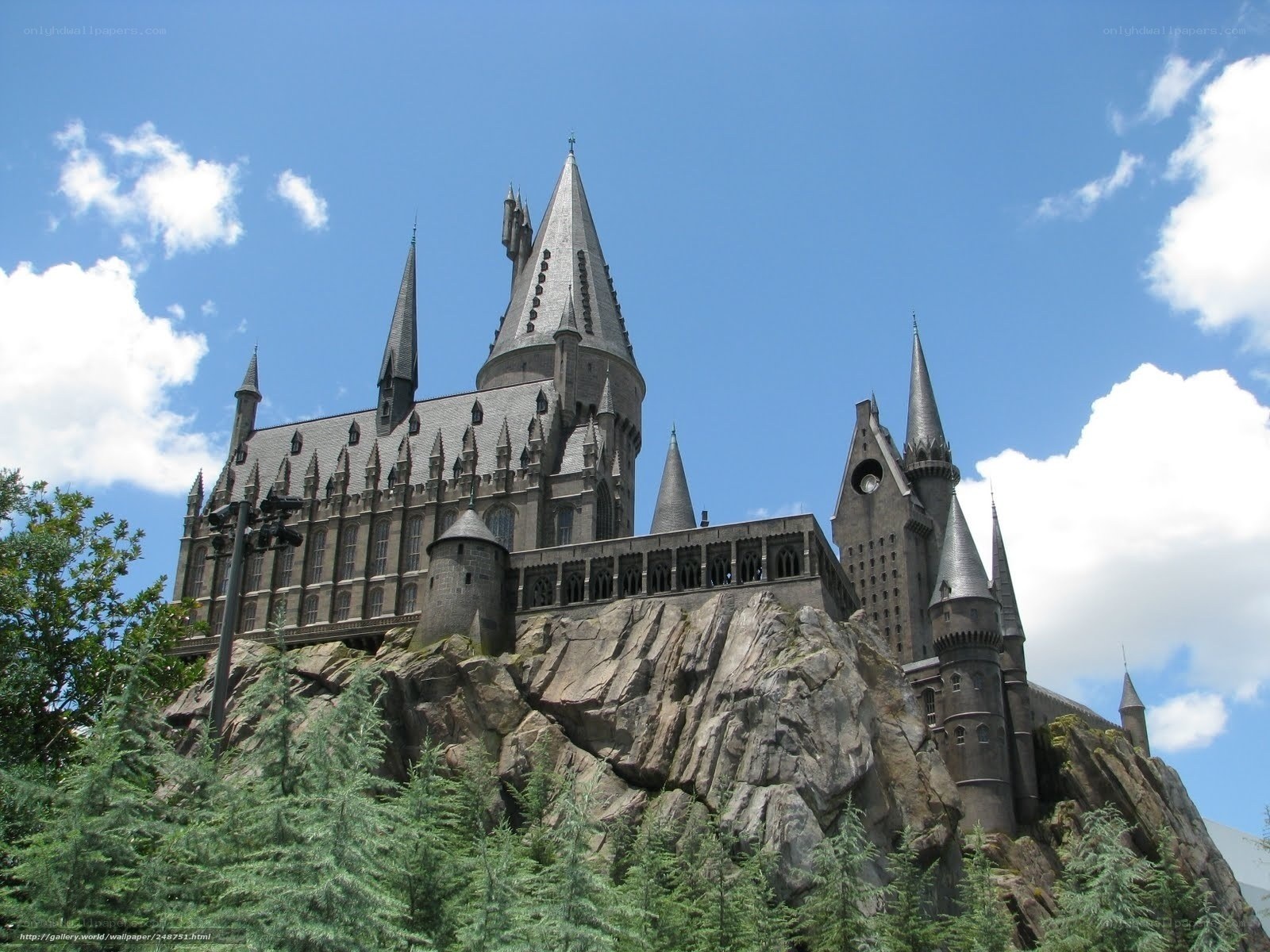Hogwarts Castle on a sunny day
